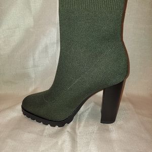 Olive green bootie